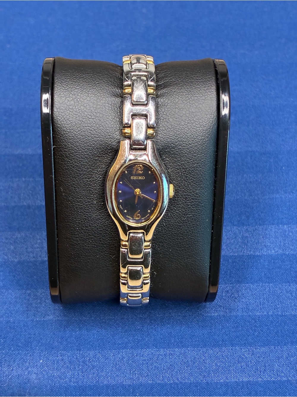 Seiko Two-Tone Gold & Silver Ladies Watch with Blue Dial